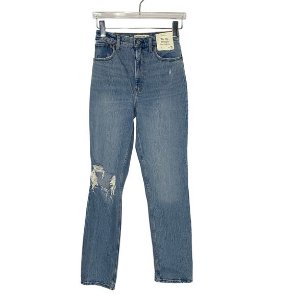 Abercrombie & Fitch Denim - Abercrombie & Fitch The 90's Straight Ultra High Rise Curve Love Jeans 26 NEW